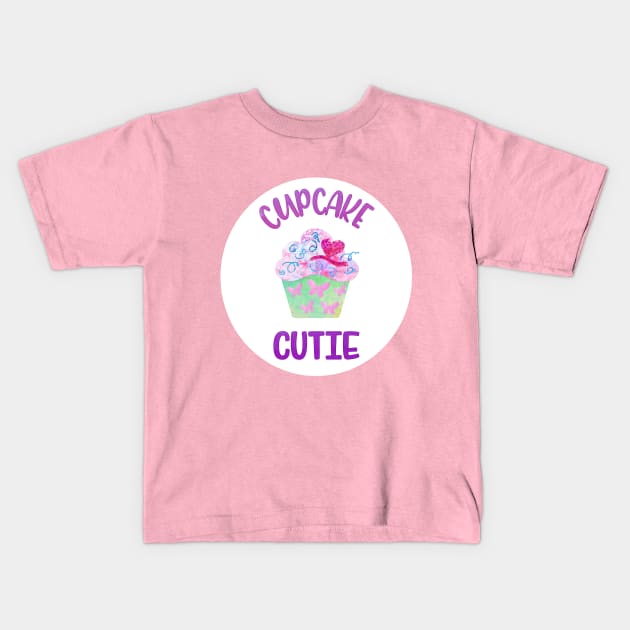 Cupcake Cutie Kids T-Shirt by AmandaV